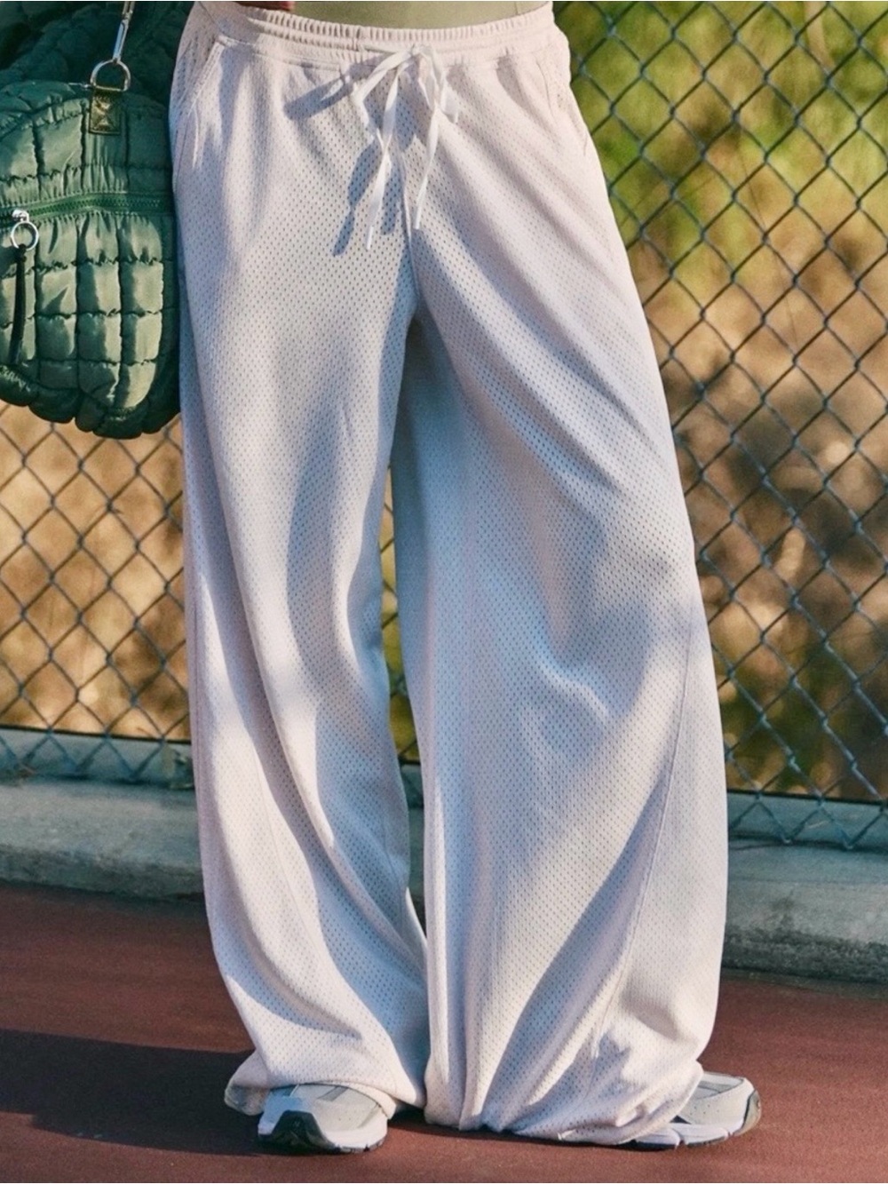 Size XL Free People Overtime Wide Leg Mesh Pants Size XL NWOT 🌷FP Movement